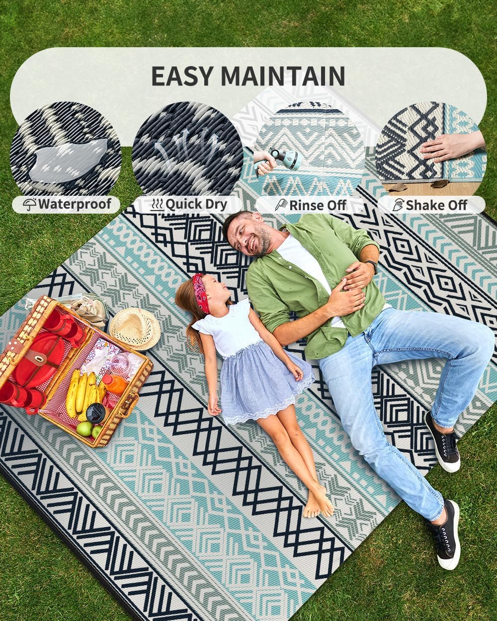 MontVoo balcony porch rug creates welcoming outdoor ambiance