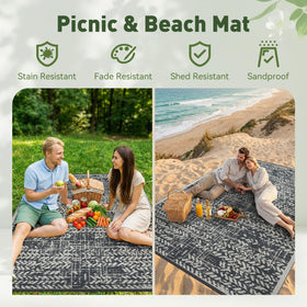 MontVoo balcony rug waterproof 6x9, great for small outdoor spaces.