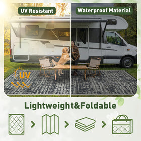 MontVoo beach mat outdoor rug grey, soft under bare feet and quick to rinse.