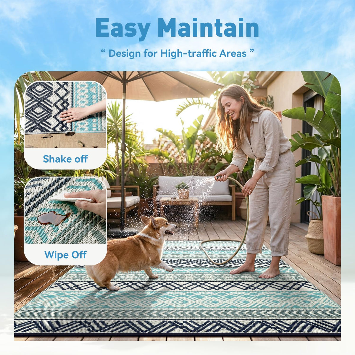 MontVoo camping rug ready for outdoor adventures.