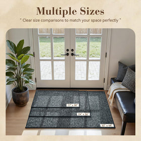 MontVoo door mat non-slip rubber backing prevents slips on indoor floors.