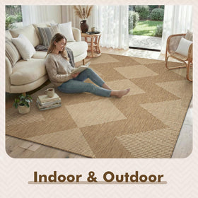 MontVoo outdoor balcony rug resists fading and stains in all weathers