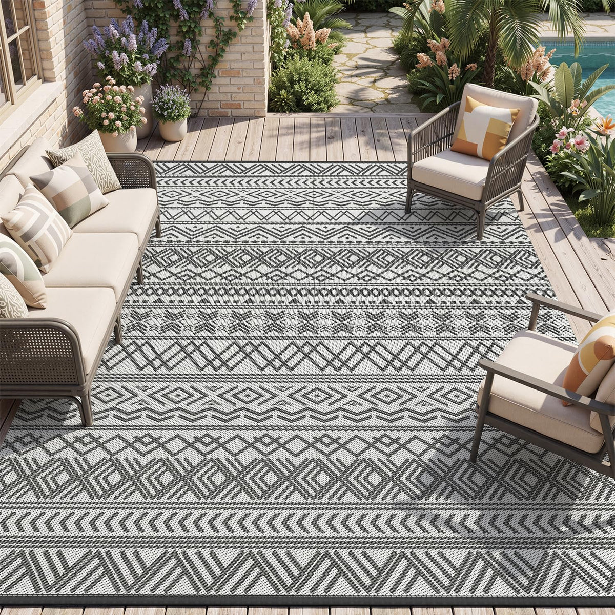 MontVoo easy-clean dirt-resistant rug ideal for quick outdoor maintenance