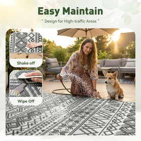 MontVoo rug designed for RV camping with durable, practical surface