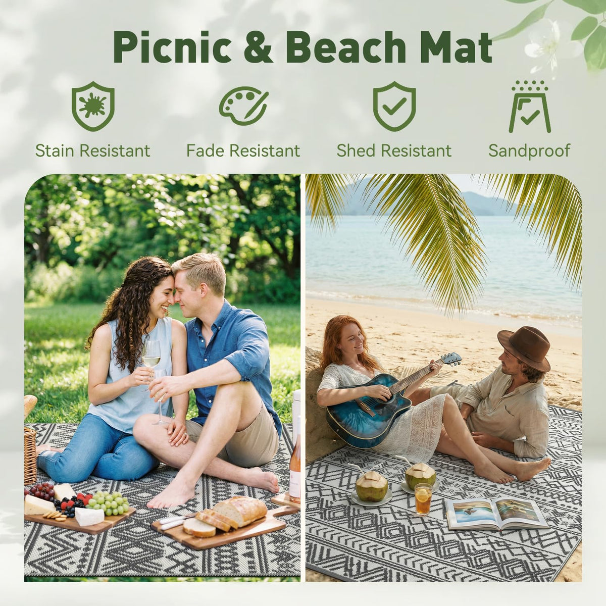 MontVoo soft plastic-straw weave rug offers comfortable underfoot texture