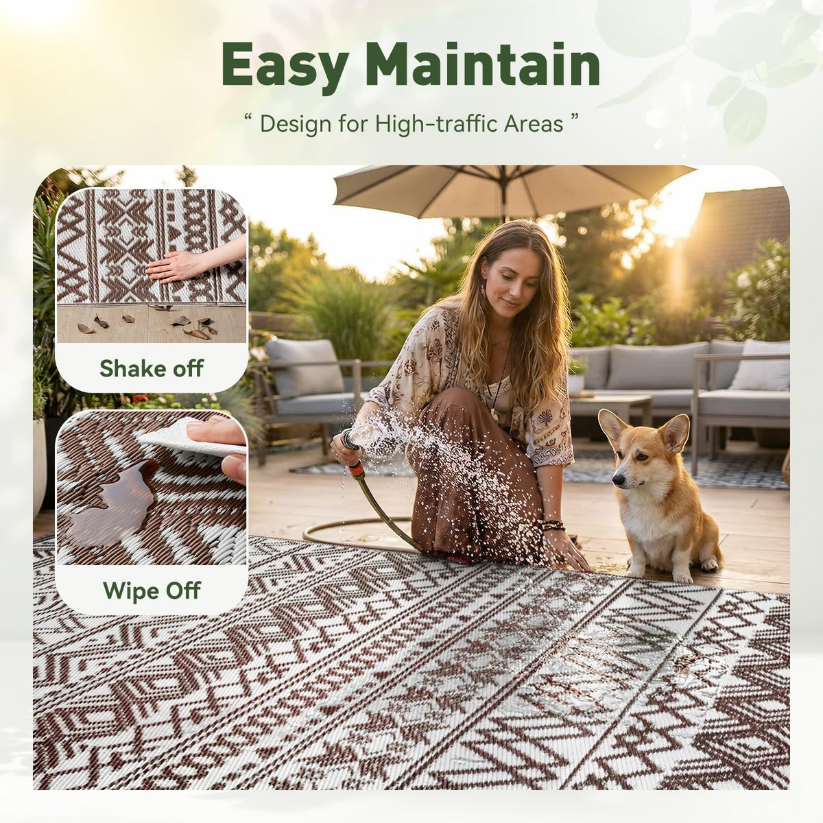 MontVoo 5x8 rug suited for outdoor patio setups
