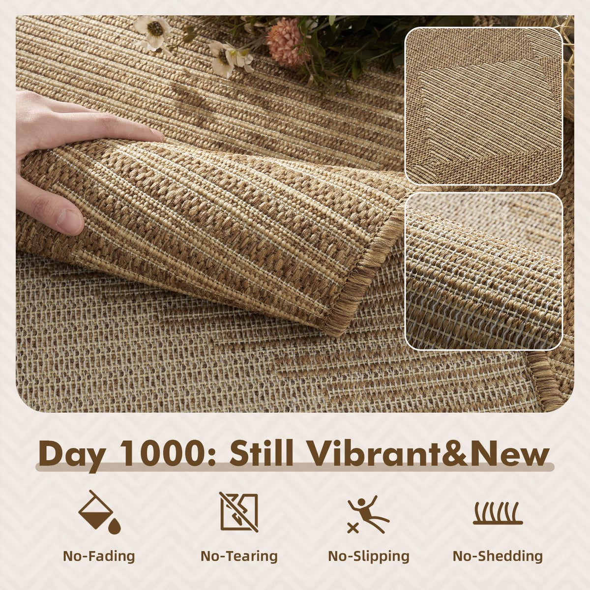 MontVoo polypropylene outdoor rug designed for high-traffic areas