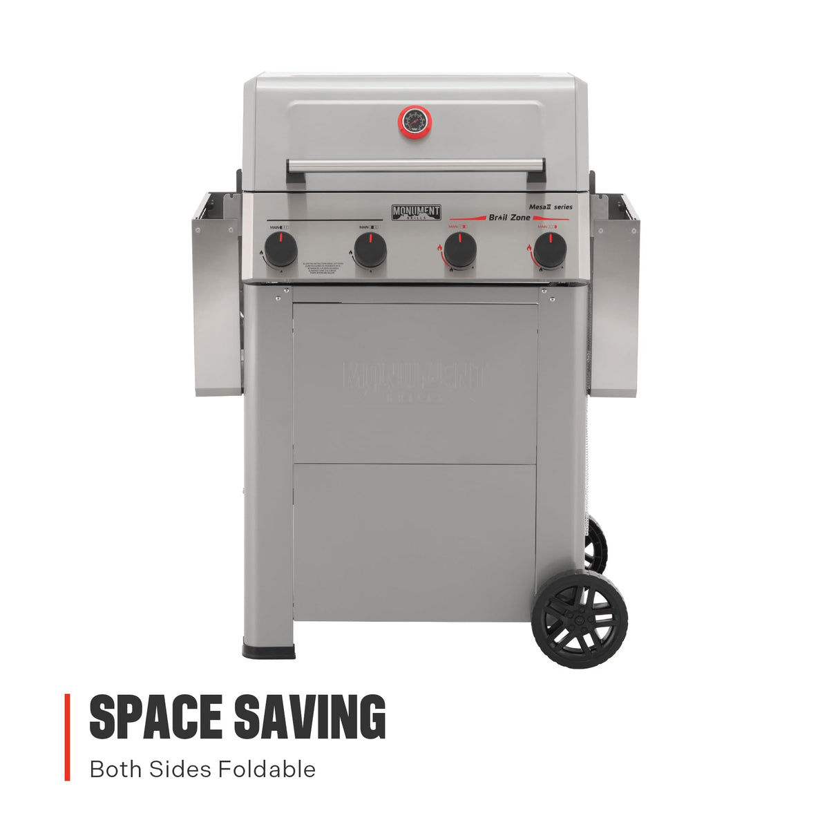 Monument Grills double-layer lid improves heat retention for consistent results