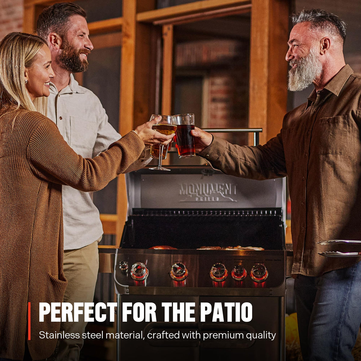 Monument Grills M415BZNG Broil Zone for high heat searing up to 650°F.