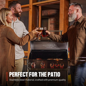Monument Grills M415BZNG Broil Zone for high heat searing up to 650°F.