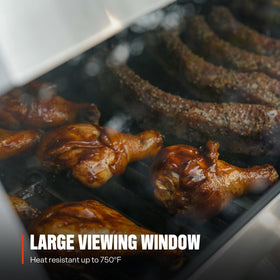 Monument Grills M415BZNG enamel-coated cast iron grates prevent sticking.