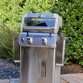 Monument Grills Mesa200S foldable side shelves maximize space when not in use