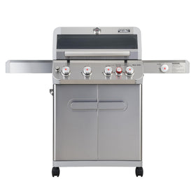 Monument Grills Mesa415BZ porcelain-enameled grates deliver even heat and easy cleaning.