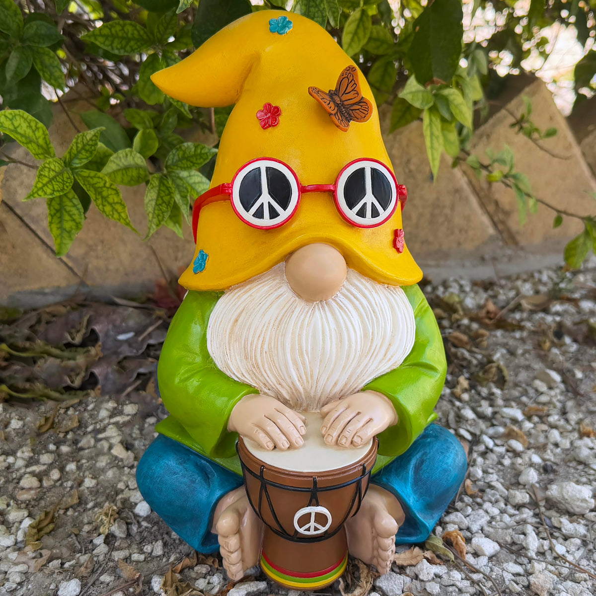 Mood Lab 9.1 inch gnome statue stands confidently in outdoor spaces.