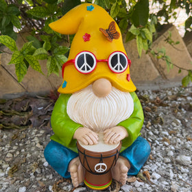 Mood Lab 9.1 inch gnome statue stands confidently in outdoor spaces.