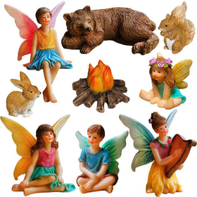 Mood Lab fairy garden camping set figurine 1 adds outdoor whimsy to your garden.