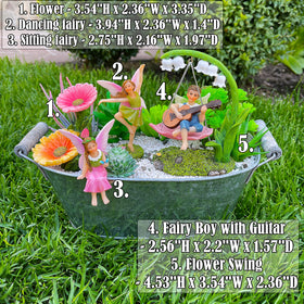 Mood Lab Fairy Garden hand-painted resin figures add color to any garden.