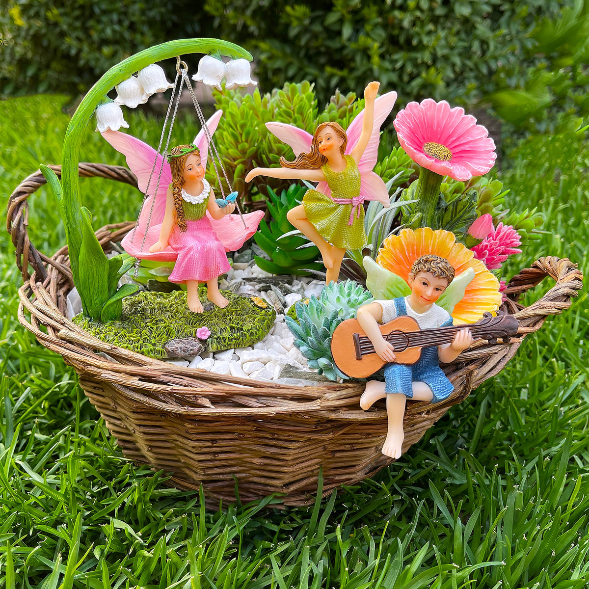 Mood Lab Fairy Garden indoor-outdoor display options suit shelves and gardens.