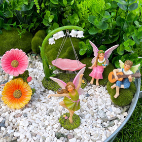 Mood Lab Fairy Garden sun-protected coating keeps outdoor figurines vibrant.
