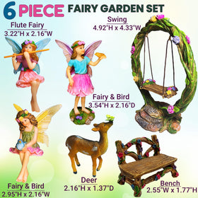 Mood Lab Fairy Garden Swing figurine is hand-painted for vivid, durable color.