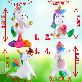 Colorful hand-painted unicorns inspire playful fairy garden scenes