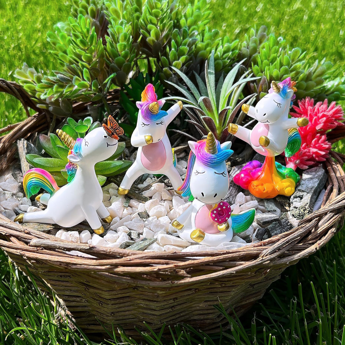 Set complements existing decorative collections with whimsy and charm