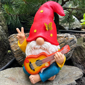 Mood Lab Garden Gnome nine-point-two-five-inch-tall fits on paths and planters