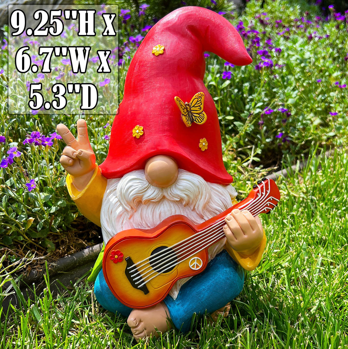 Mood Lab Garden Gnome with sun-protection coating resists fading in sun