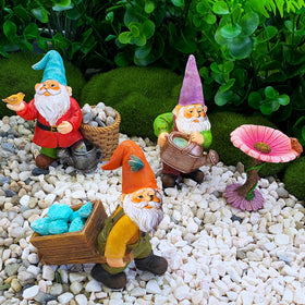 Mood Lab garden gnomes set - perfect for planters and garden borders.