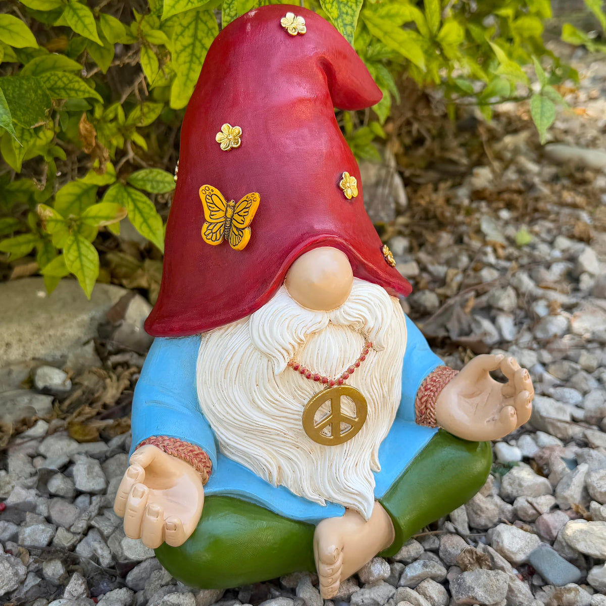 Mood Lab gift-ready gnome statue for nature lovers and meditation fans.
