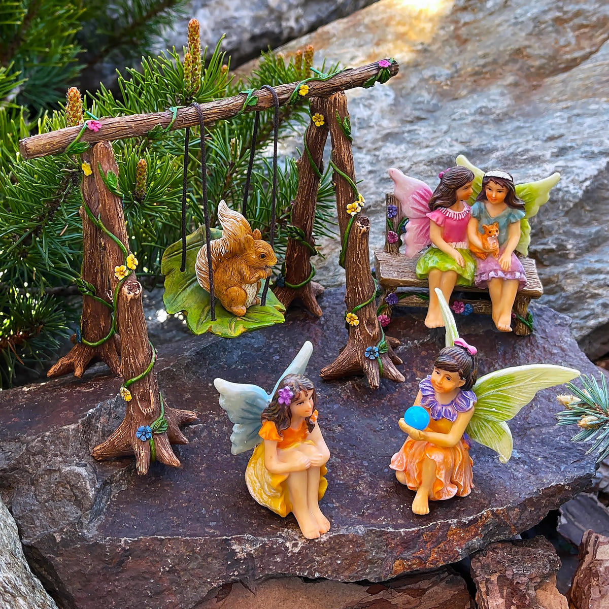 Mood Lab hand-painted swing figurines come securely wrapped for safe delivery.