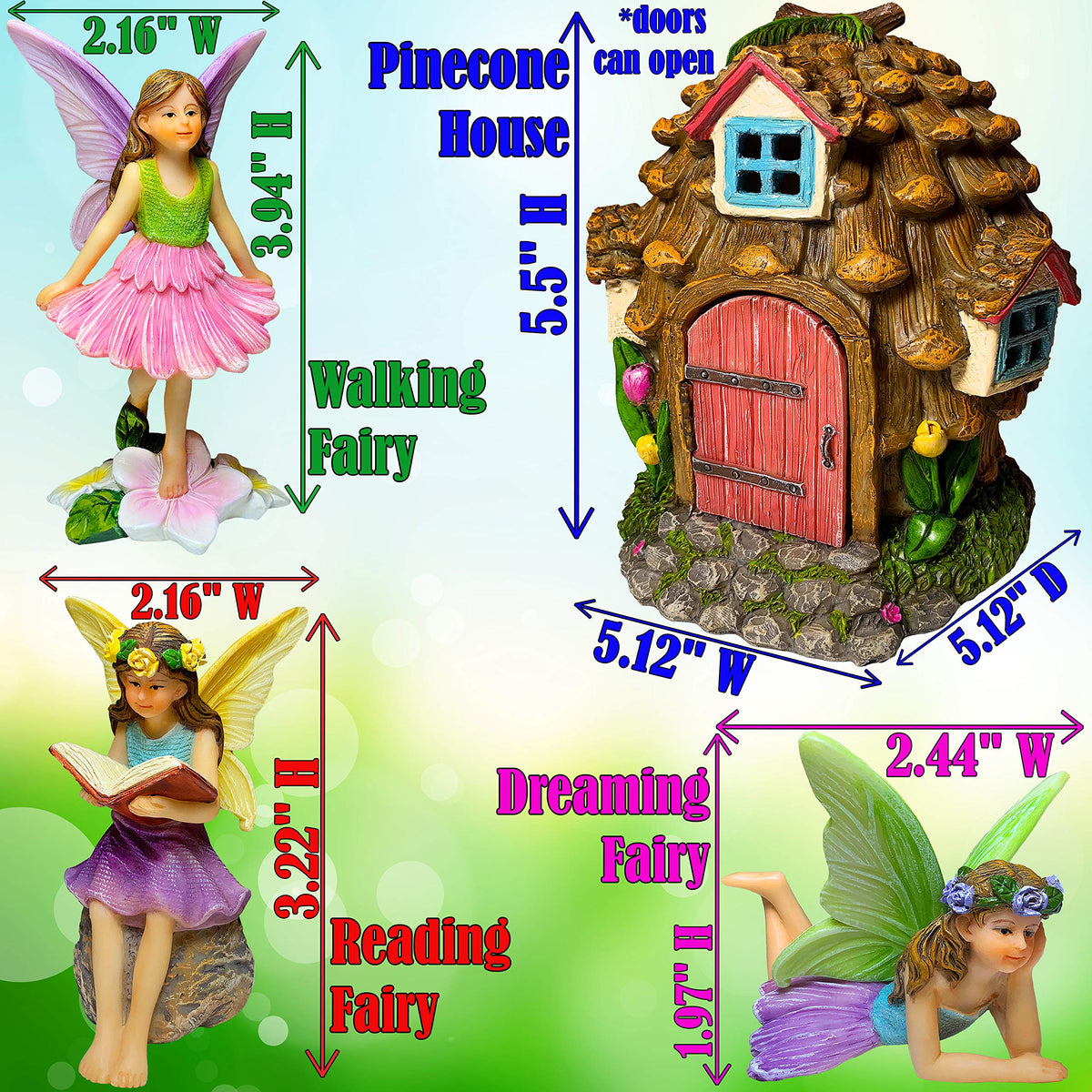 Mood Lab miniature fairy garden decor enhances patio and terrarium setups