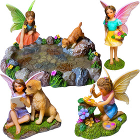 Mood Lab miniature garden pond statue in resin for outdoor decor
