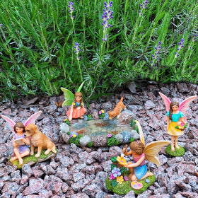 Mood Lab tiny garden decor complements seasonal blooms
