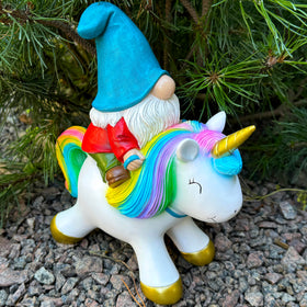 Mood Lab office decor gnome unicorn adds whimsy to workspace.