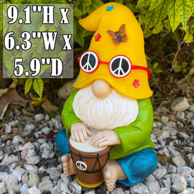 Mood Lab outdoor decor gnome lawn statue brightens patios and lawns.