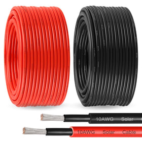 MOOKEERF 10 AWG black solar wire with tin-plated copper for outdoor power transmission