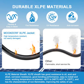 MOOKEERF outdoor roof installation illustrating solar panel wiring