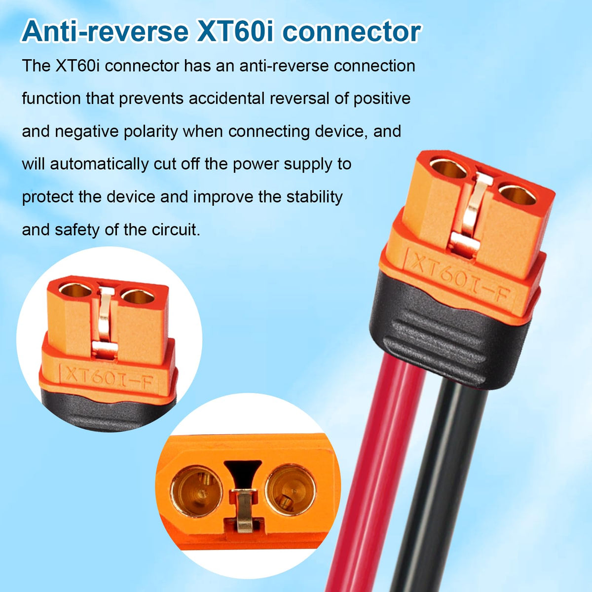 XT60i moisture-resistant connectors ensure reliable outdoor MOOKEERF connections