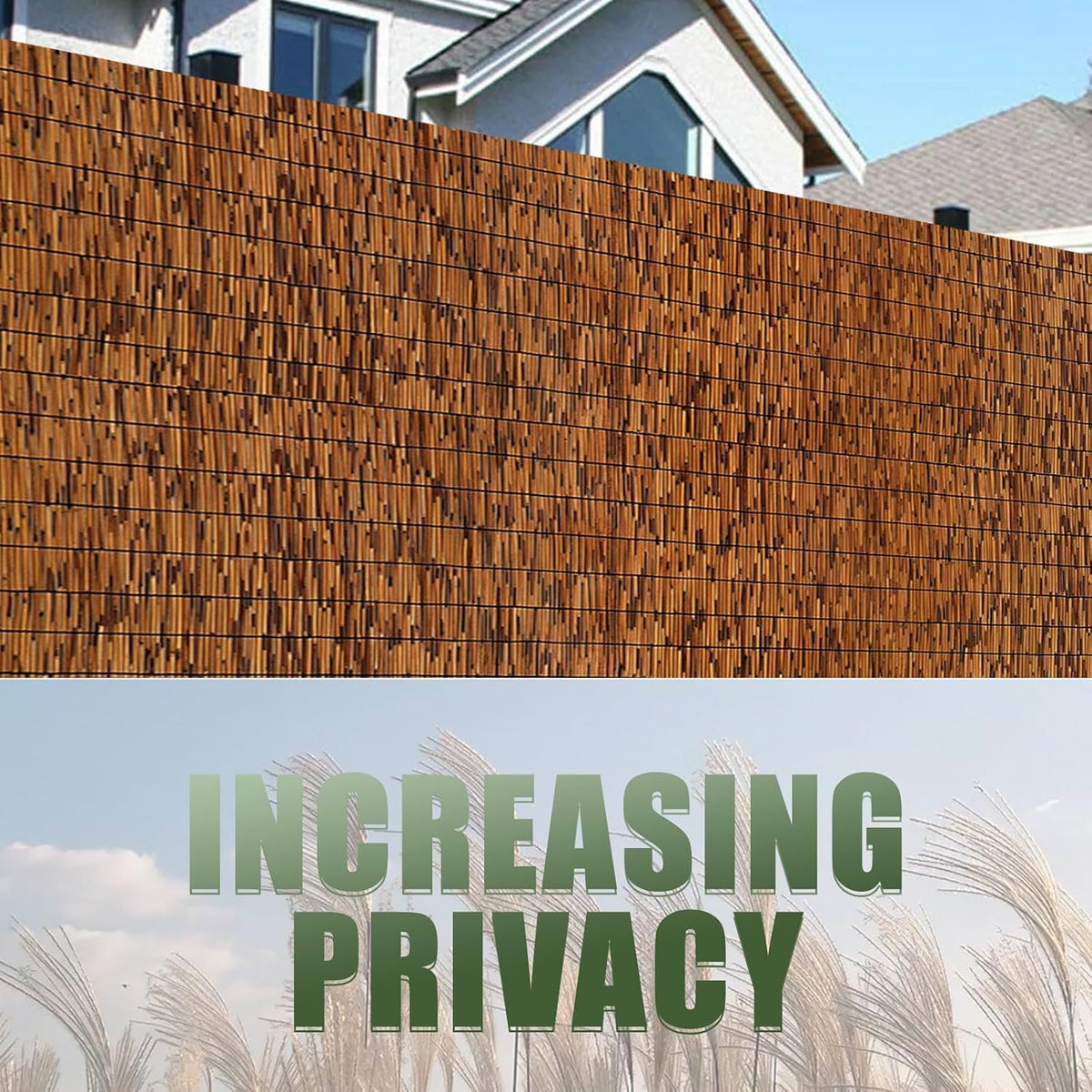 MOOKNAT patio uses reed bamboo screen to create private outdoor space