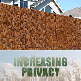 MOOKNAT patio uses reed bamboo screen to create private outdoor space