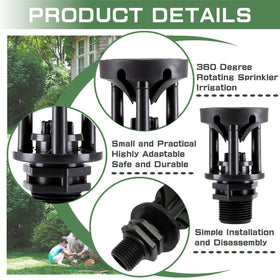 MOONDKIST rotating sprinkler head maximizes water use efficiency across the landscape.