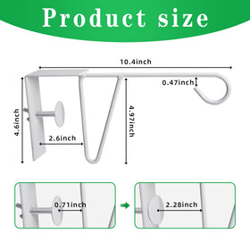 Moonoom fence hook close up reveals triangular structure for sturdy pot support.