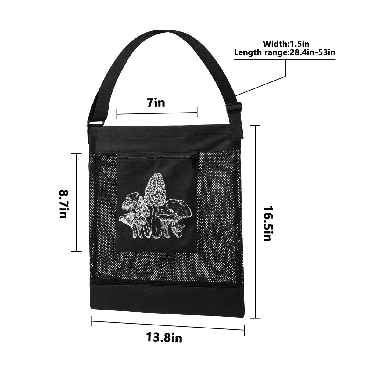 Moonoom mushroom hunting bag folded compact for easy stowage after hiking.