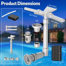 Mooroer fountain compatible with standard pool inlets for easy installation.