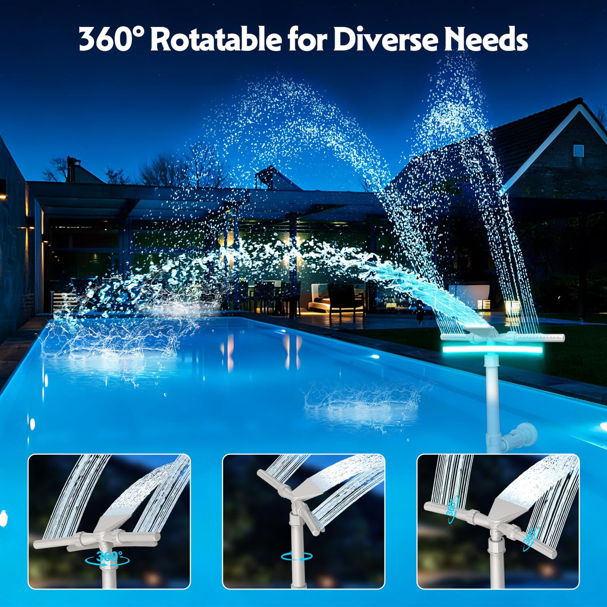 Mooroer fountain high-capacity battery supports extended, plug-free operation.