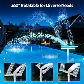 Mooroer fountain high-capacity battery supports extended, plug-free operation.