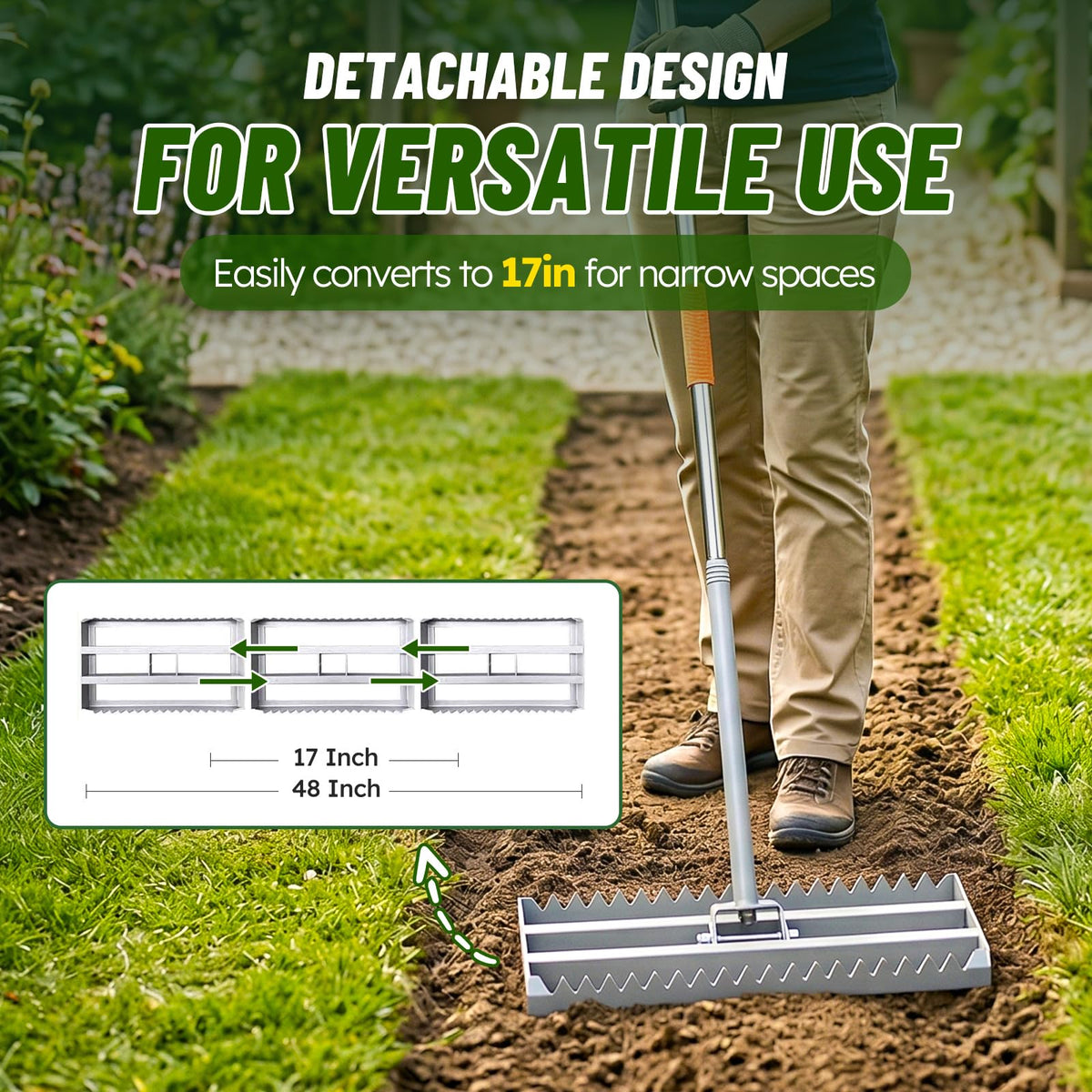 MOPAI 6.6ft adjustable handle for comfortable height on any user.