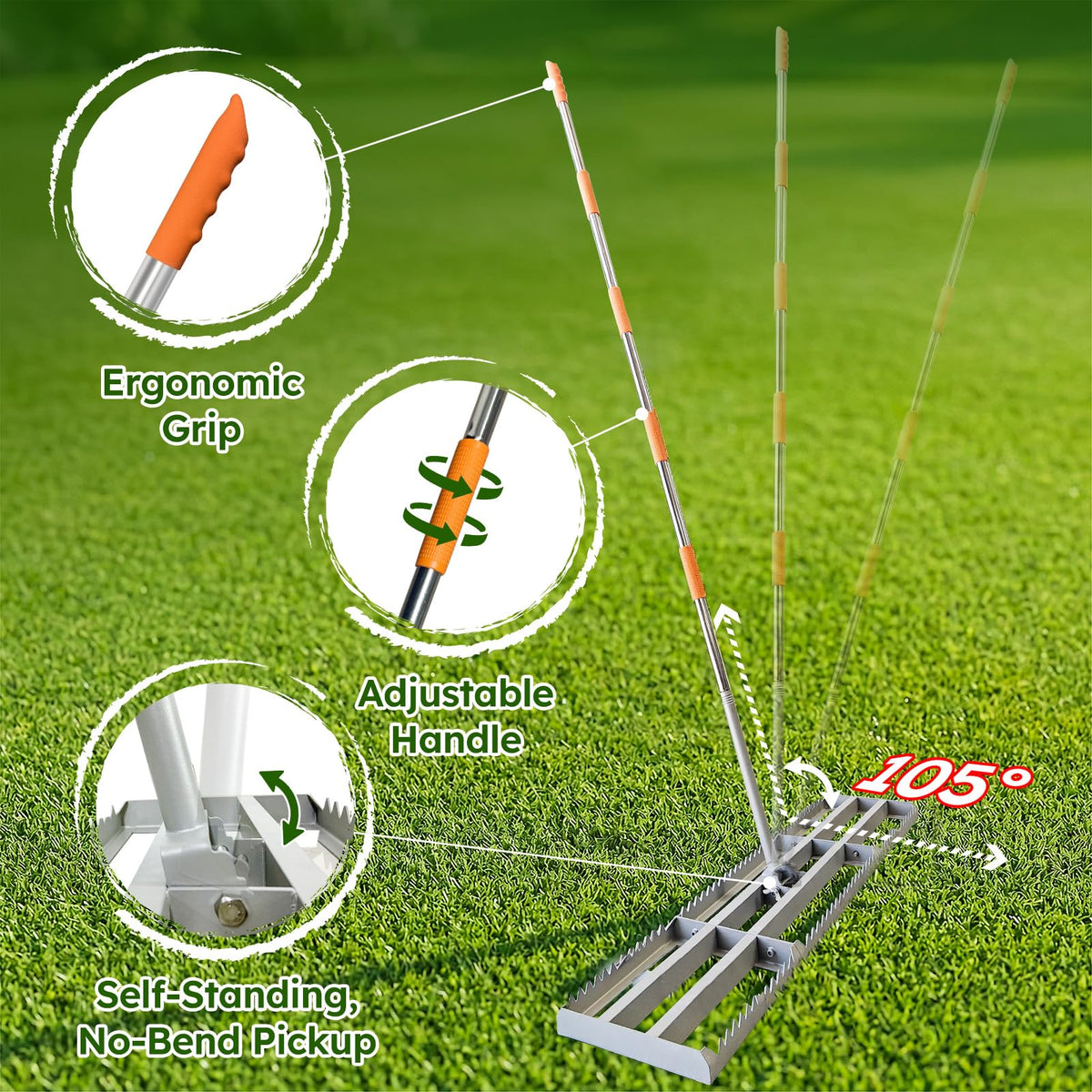 MOPAI ergonomic standable handle design for easy pickup and use.