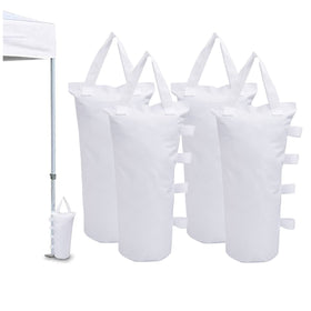 MOPHOEXII canopy weights bag white, easy fill design anchors a pop up canopy.